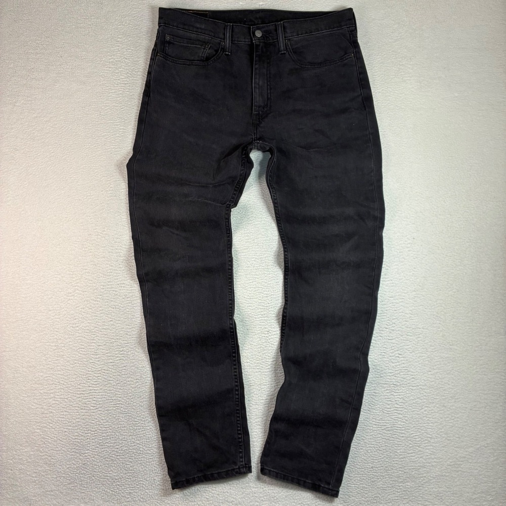Levis 522 Slim Taper Jeans Men 34x34 Black Stretch Denim Casual Discontinued
